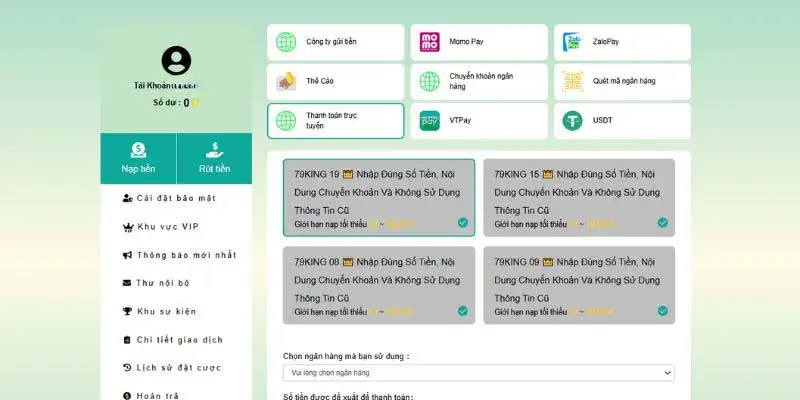 79King มุ่งมั่นที่จะถอนเงินอย่างรวดเร็วที่สุด